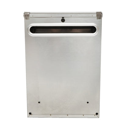 Stainless steel mailbox 320X230X90mm with 2 keys and mounting accessories