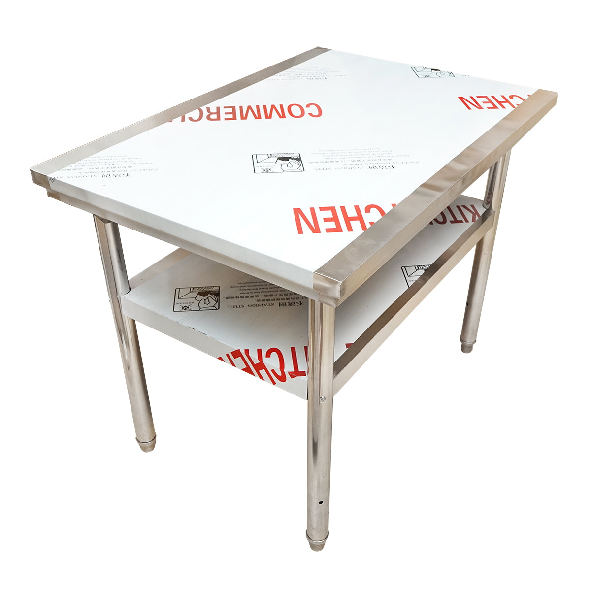 Stainless steel beekeeping worktable 1000x700x800mm with shelf