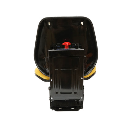 Universal yellow seat with triple adjustment and shock absorber for U-445 tractor
