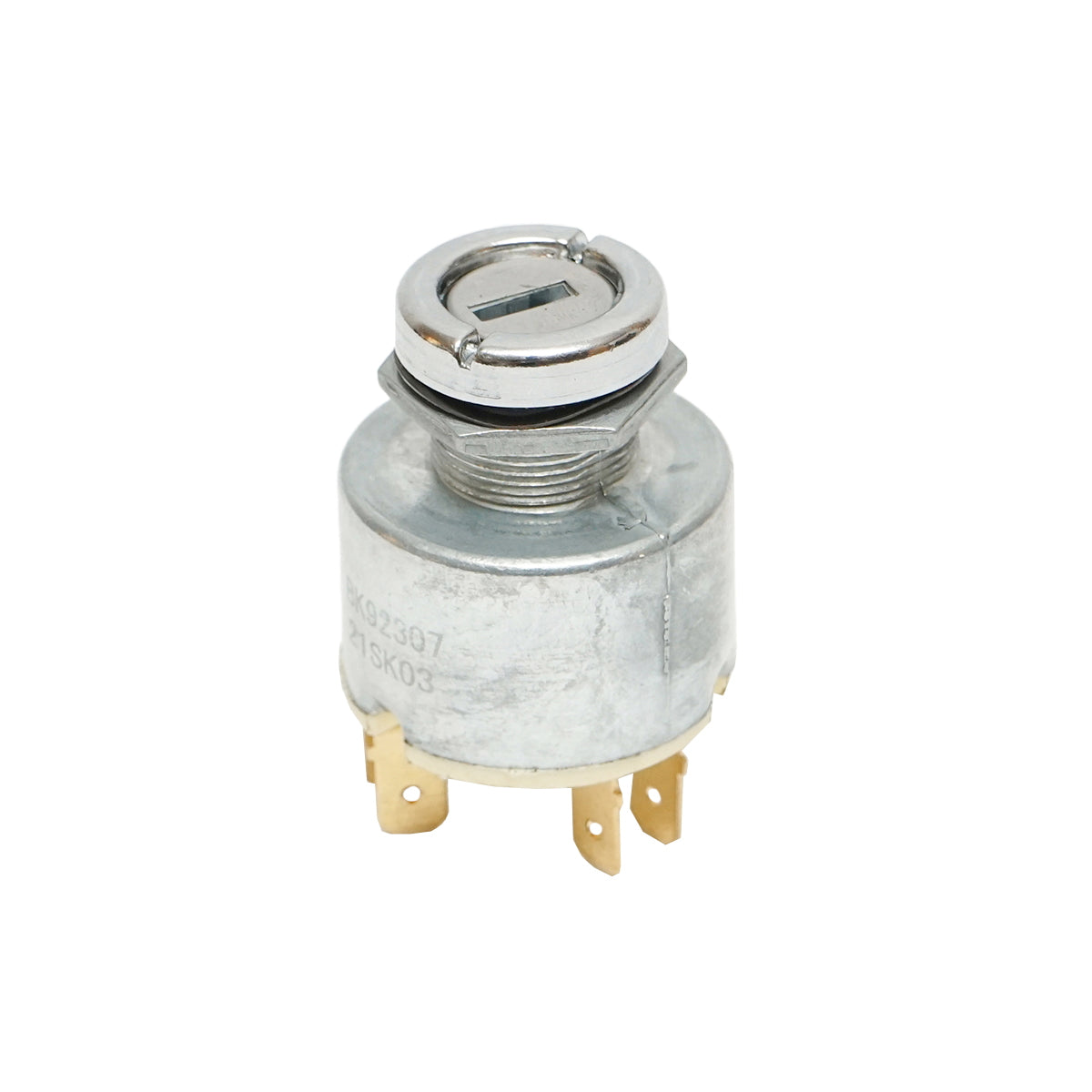 Universal ignition switch with key, 12V, 5 pins, diameter 35mm, screw thread diameter 18mm Breckner Germany