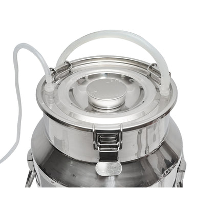 Portable milking machine with 1 station for cows, 18l stainless steel tank