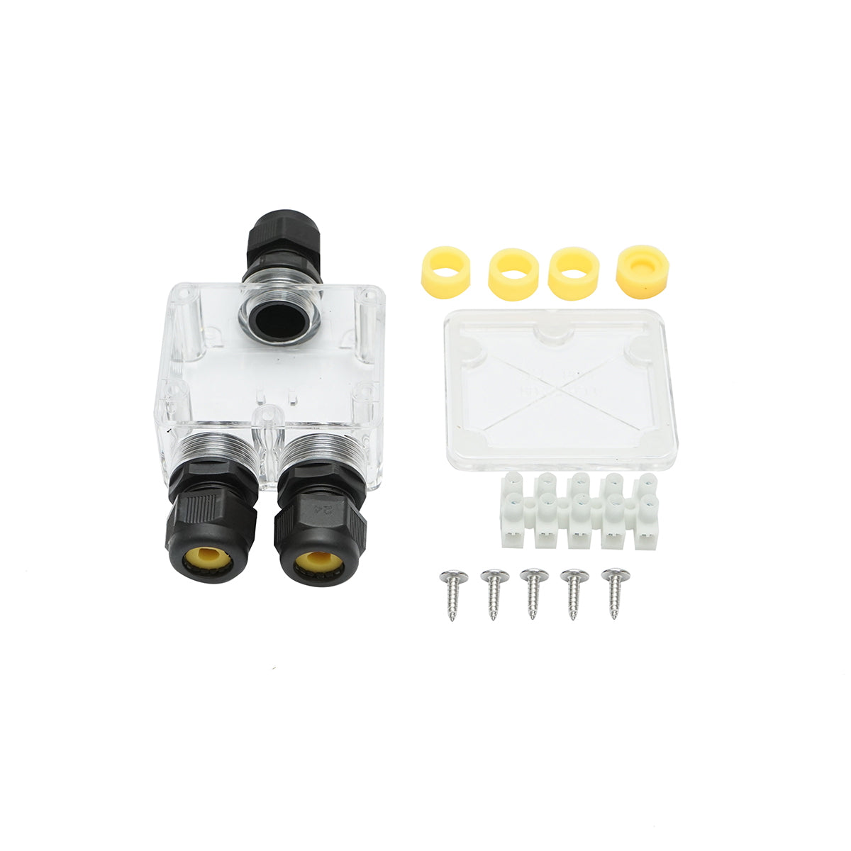 Transparent sealed box with preset 41A 450V AC, 3 ways 5-14mm IP68 Leader