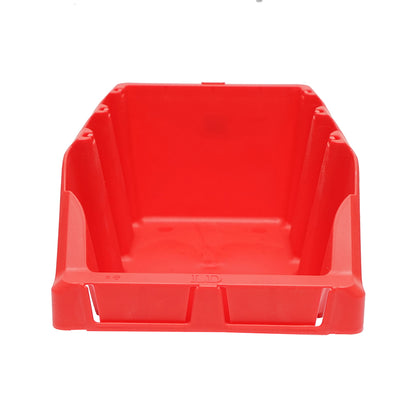 Red plastic storage box 360x215x155mm