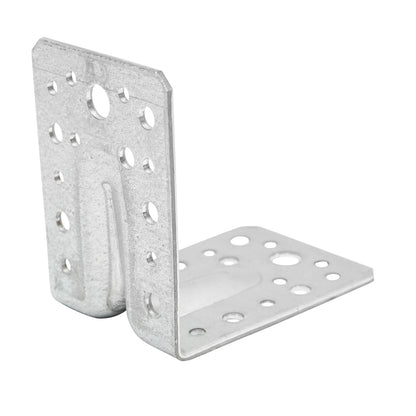 Bracket with reinforcement 90x90x65x2.5mm for solar panel roof mounting made of sheet metal