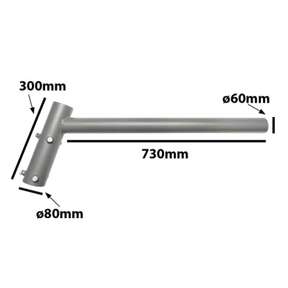 4M octagonal pole with horizontal arm for street lighting