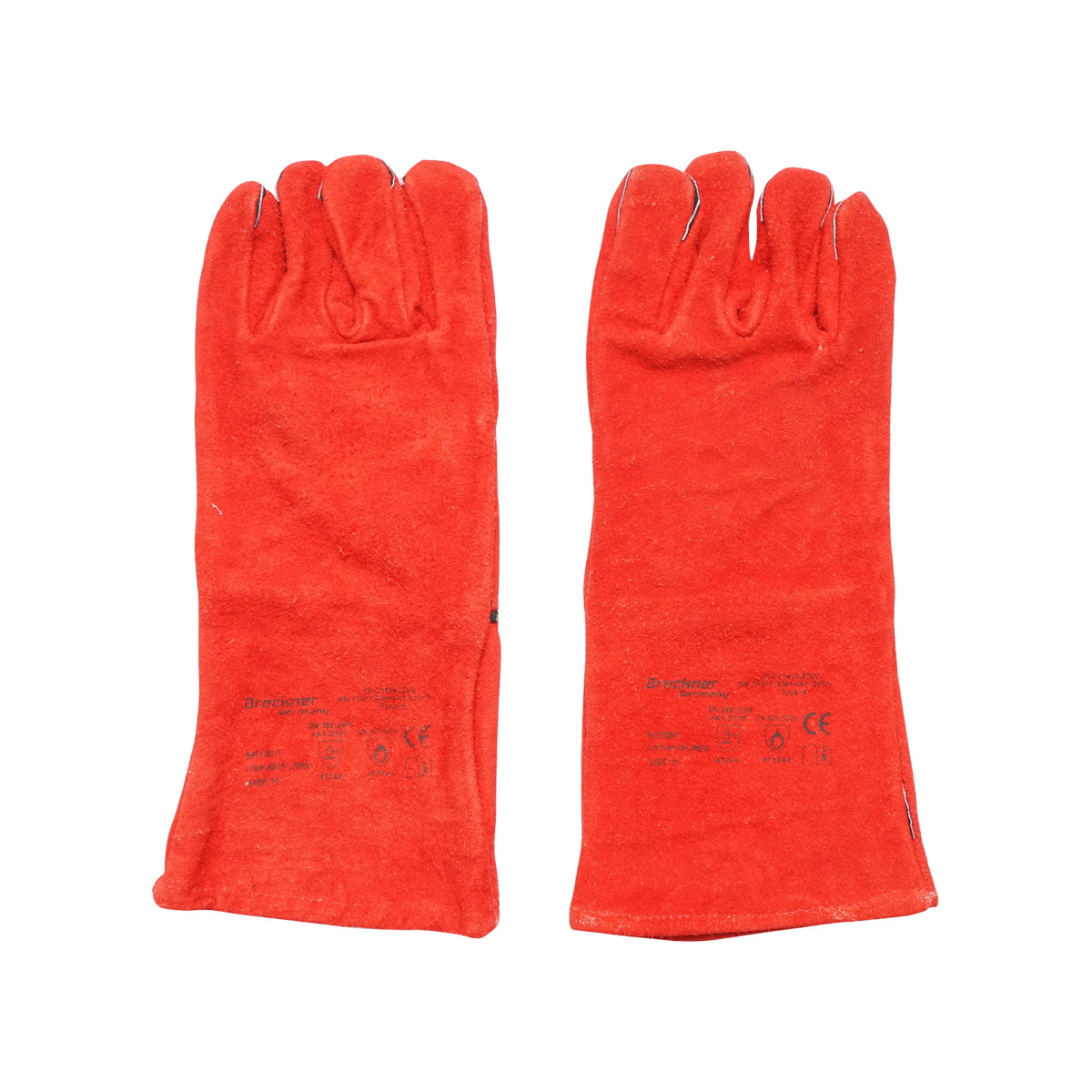Leather welding gloves made of bovine leather with lining No. 10
