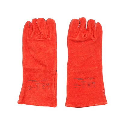 Leather welding gloves made of bovine leather with lining No. 10