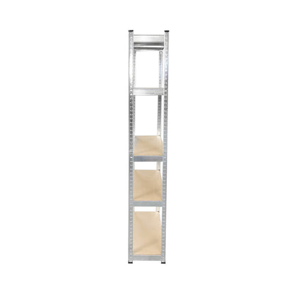 Metal shelf with 5 MDF shelves, 180x100x35cm, 250kg/shelf, assembly without screws, galvanized