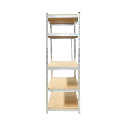 Metal shelf with 5 MDF shelves, 180x120x50cm, 300kg/shelf, assembly without screws, galvanized