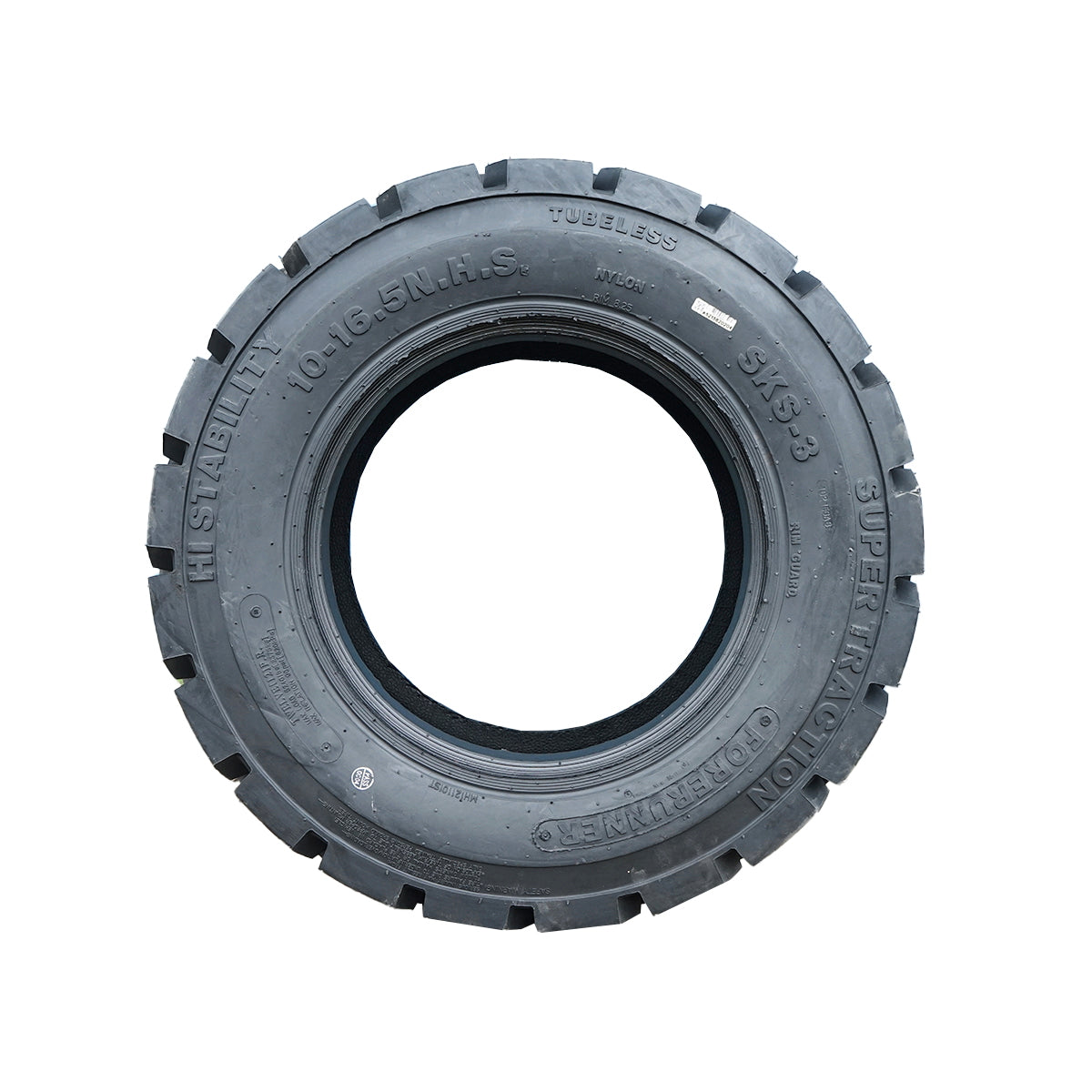 Tubeless industrial tire 10/16.5 L-4B 12PR