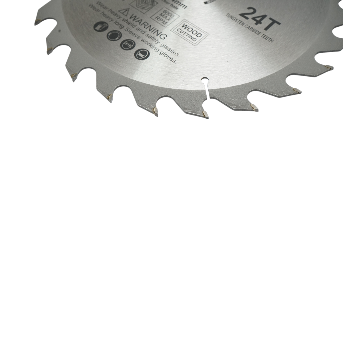 Crownman industrial circular saw blade for wood 250x25.4mm, max speed 6000rpm, 24 teeth.