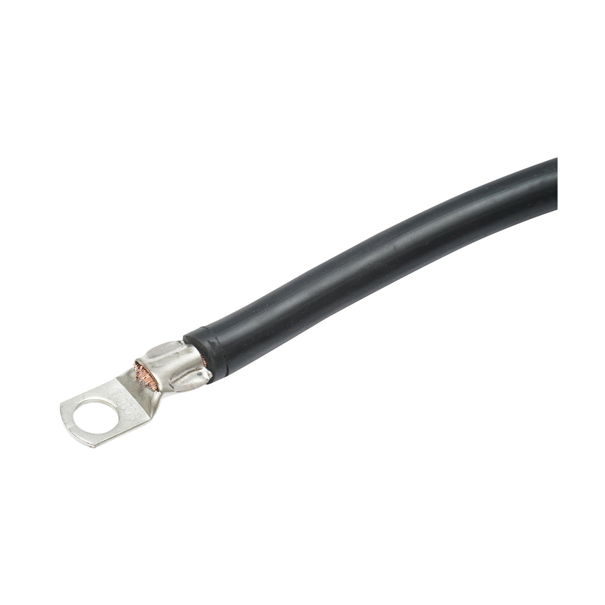 Wiring/Bridge cable for battery connection 500mm with terminal clamp, ring terminal, secured with Breckner Germany screw.