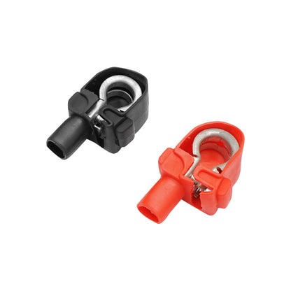 Battery terminal set with clamp and red and black rubber protection Breckner Germany