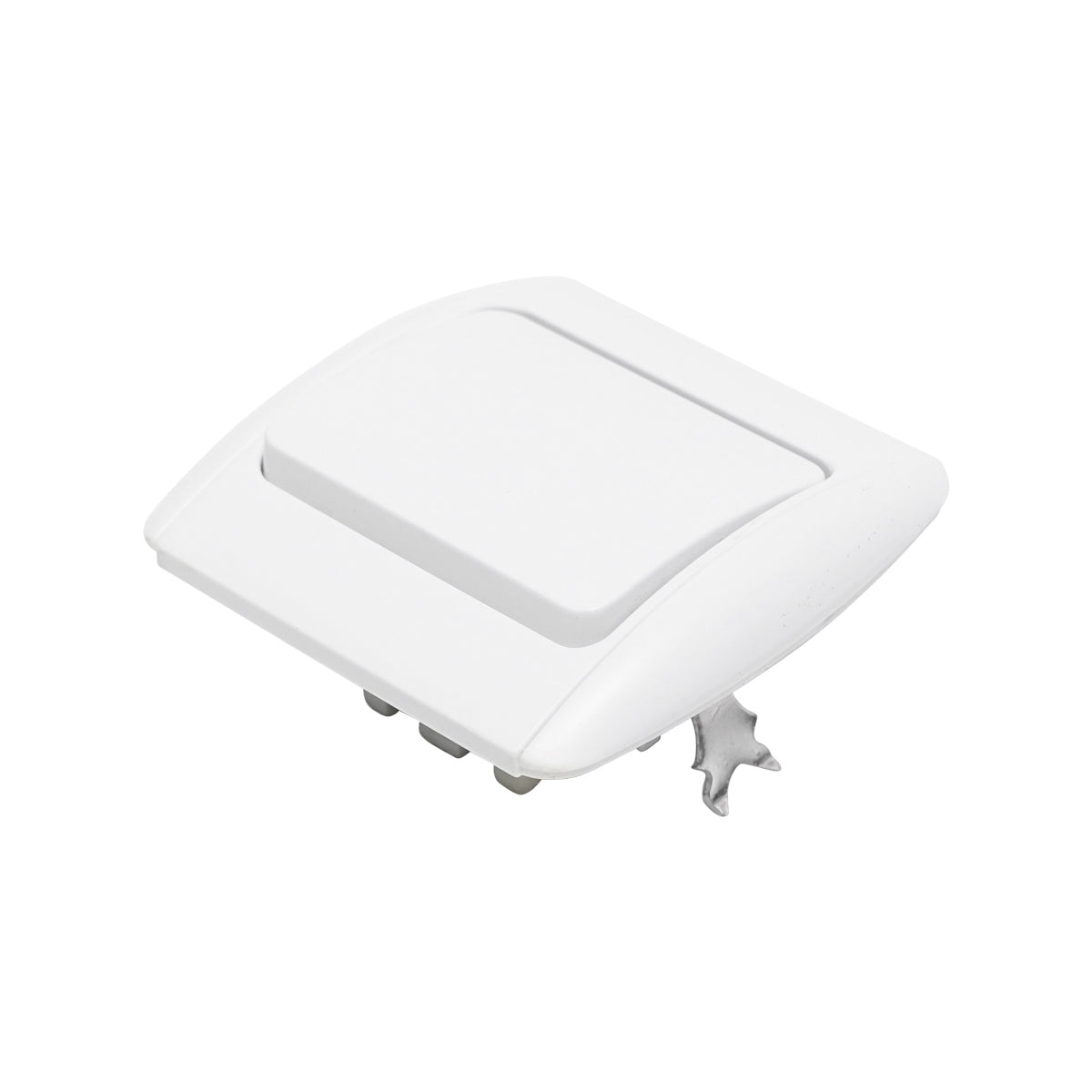 Simple white switch ST MAKEL 220V - 250V, 10A recessed, ceramic