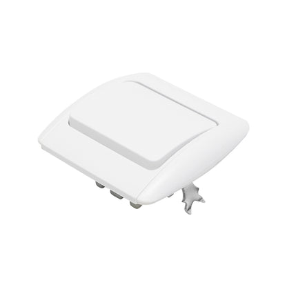 Simple white switch ST MAKEL 220V - 250V, 10A recessed, ceramic