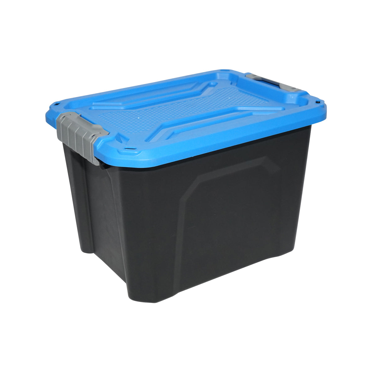 Box, heavy duty storage box 18L with lid, blue 385x295x260mm Breckner Germany