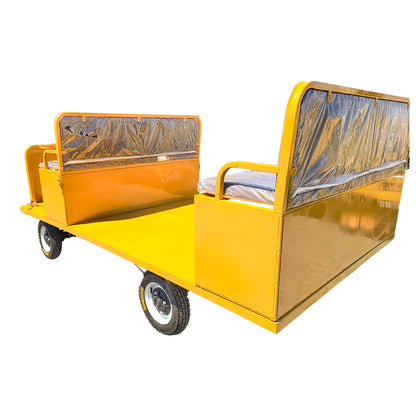 Electric platform trolley with 2 benches for transporting goods, 800W, 48V, 2.5x1.25m maximum load 800Kg THOR