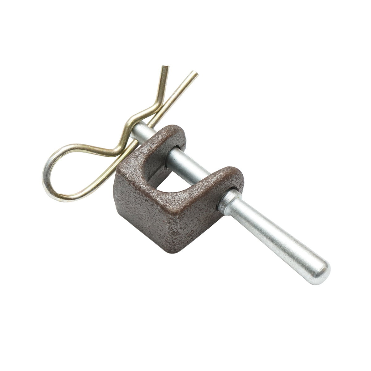 Car trailer hinge with bolt and safety