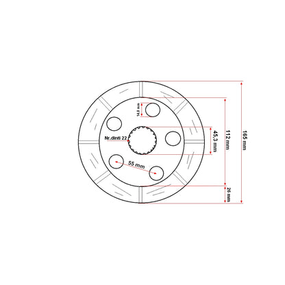 Wet brake disc UTB U-683 DT (Girling)