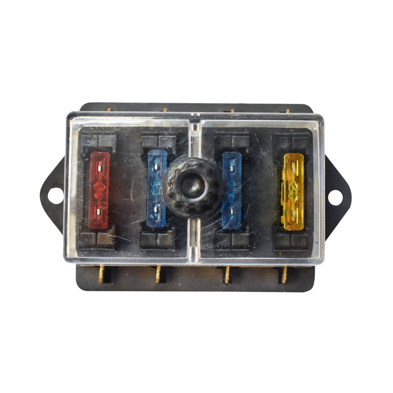 Flat fuse box with 4 poles U-445