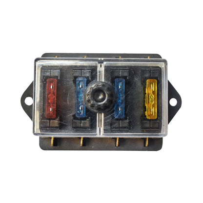 Flat fuse box with 4 poles U-445