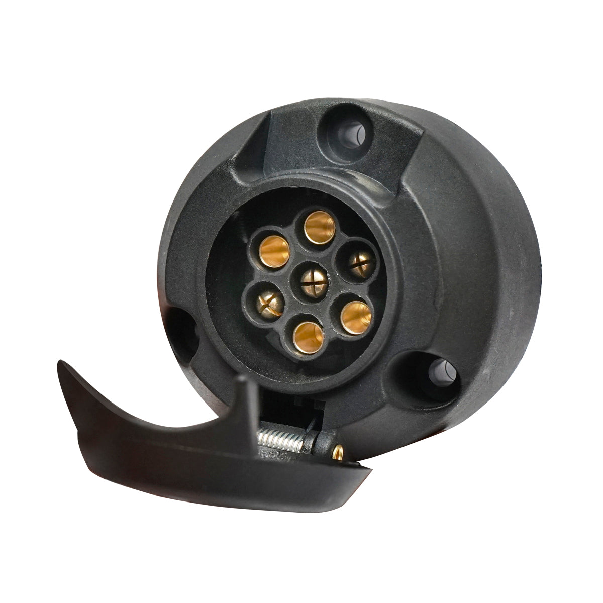 7-pin plug sheet for trailer, housing material is ebonite 12V