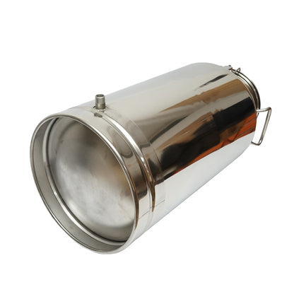 Stainless steel milk can with lid 50L with tap milking machine for cows Breckner Germany