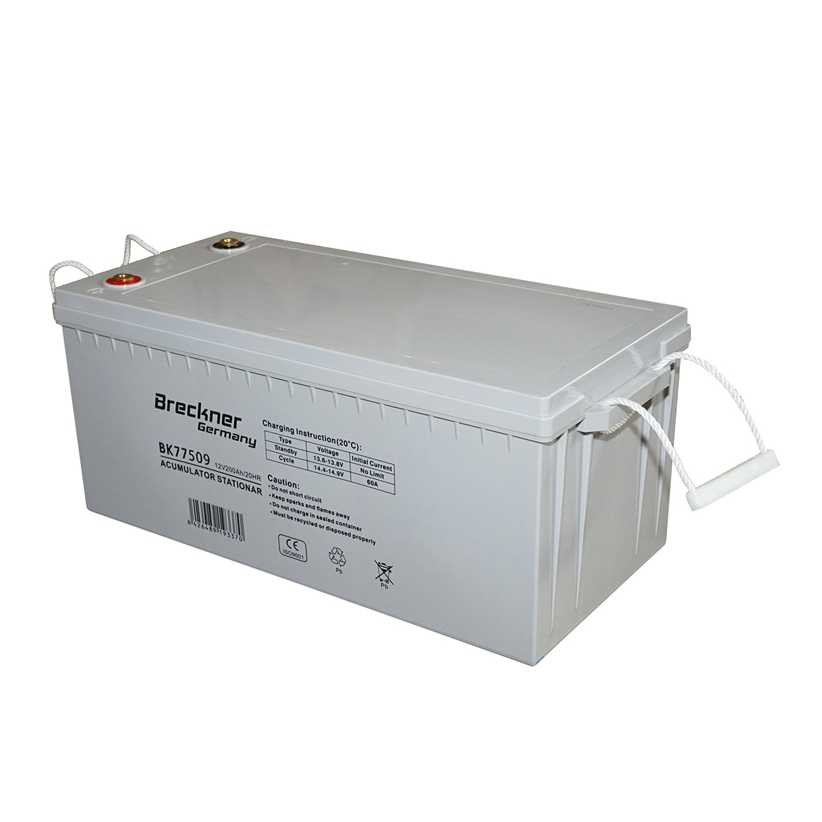 Gel battery 200Ah photovoltaic solar system 12V 20HR 535x250x255mm SL12-200G Breckner Germany