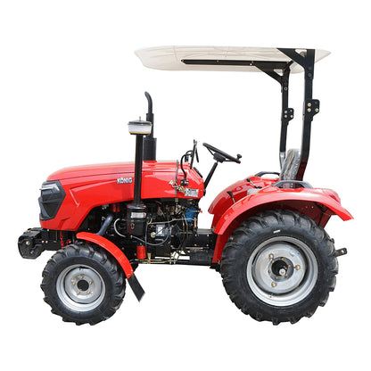 25 HP 4x4 tractor, red with a semi-cab, series 244