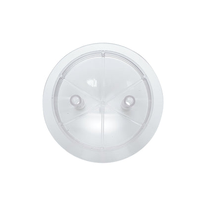 Transparent cap with 2 outlets for 30L container for the Breckner Germany milking machine.