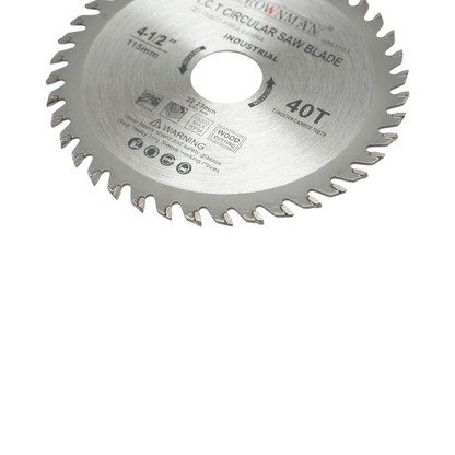 Crownman 115x22.23mm circular saw blade for wood, max speed 13200rpm, 40 teeth, industrial