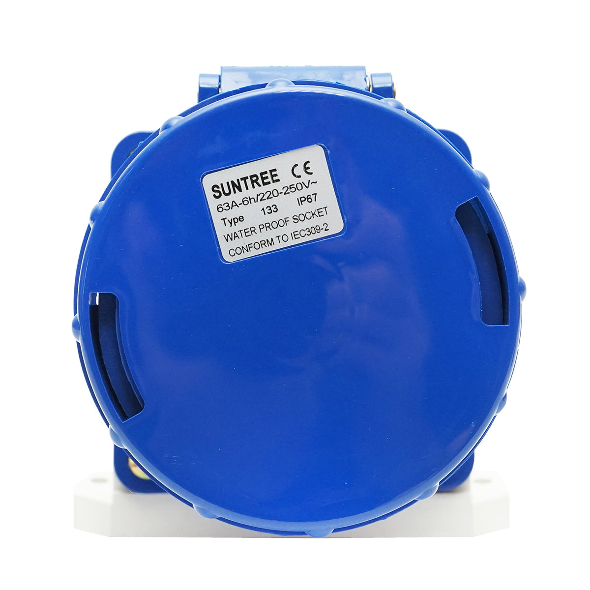 Surface-mounted industrial socket, single-phase 63A, 250V, IP67, 6H Suntree