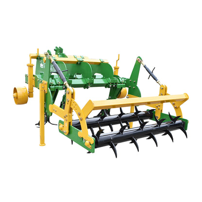 Scarifier with 3 fingers and 2 drums with spikes