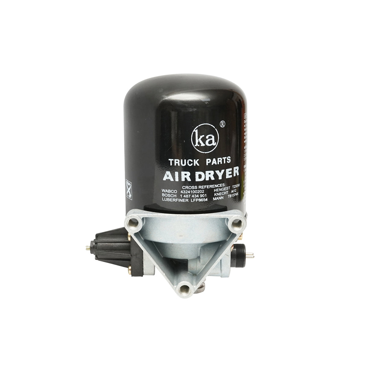 Air dryer with filter for compressor system OEM code 4324101110, 4324100202, 1487434901, LFP8654, T250W, AI12, TB1374X Breckner Germany