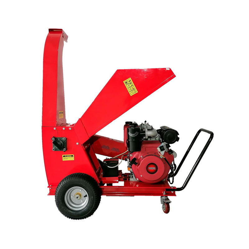 Diesel branch shredder, TC 13-90-LDE, electric start, side discharge, 13 HP, max branch thickness 90mm, 195 kg Breckner Germany