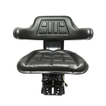 Black tractor seat with triple adjustment and shock absorber for UTB U-445 and U-650
