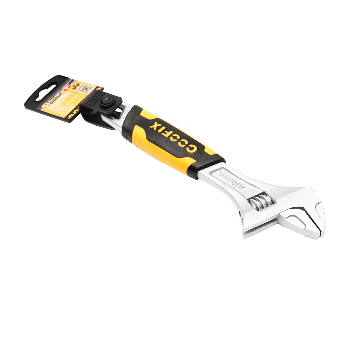 Adjustable French key 200mm non-slip rubber handle professional 8 inch GripPlus