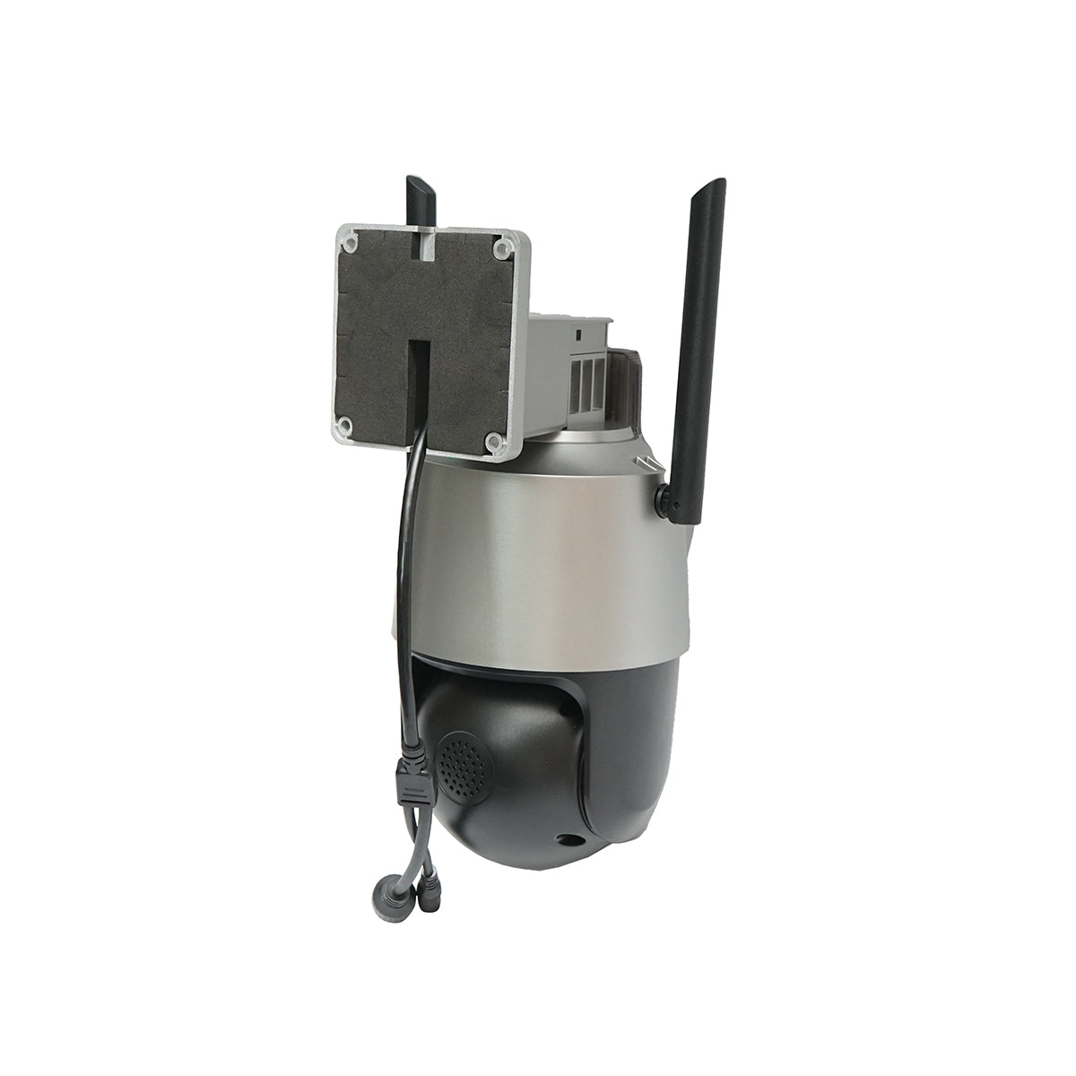 Dual lens 6MP surveillance camera, P2P WIFI 2.4G 1080P, PTZ with motion sensor, siren, human detection, and V380 Pro app