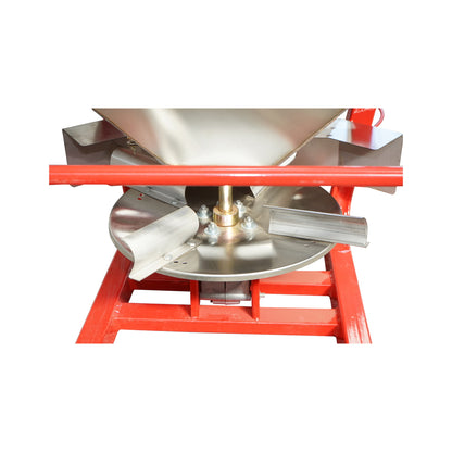 Stainless steel fertilizer distributor FLS400 with included cardan and 400 Kg hopper