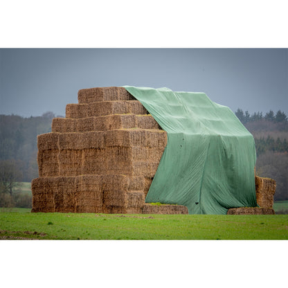Cover tarpaulin for hay and straw bales, green 10.4X25m, 140gr Breckner Germany