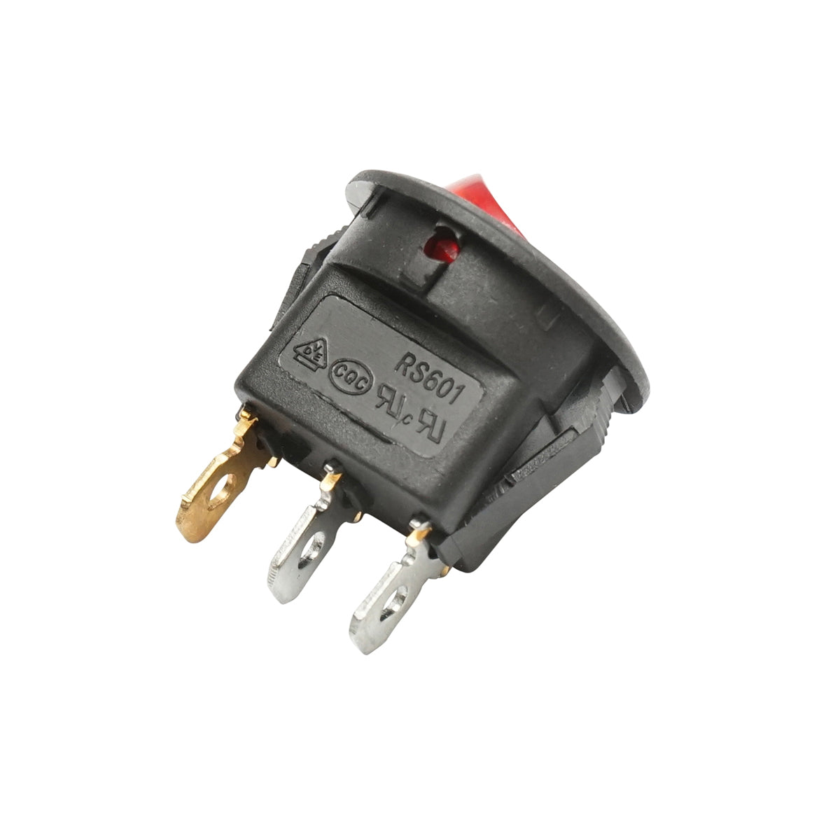 On-off switch button 12V/10A, 250V AC/6A with 3 pins Breckner Germany