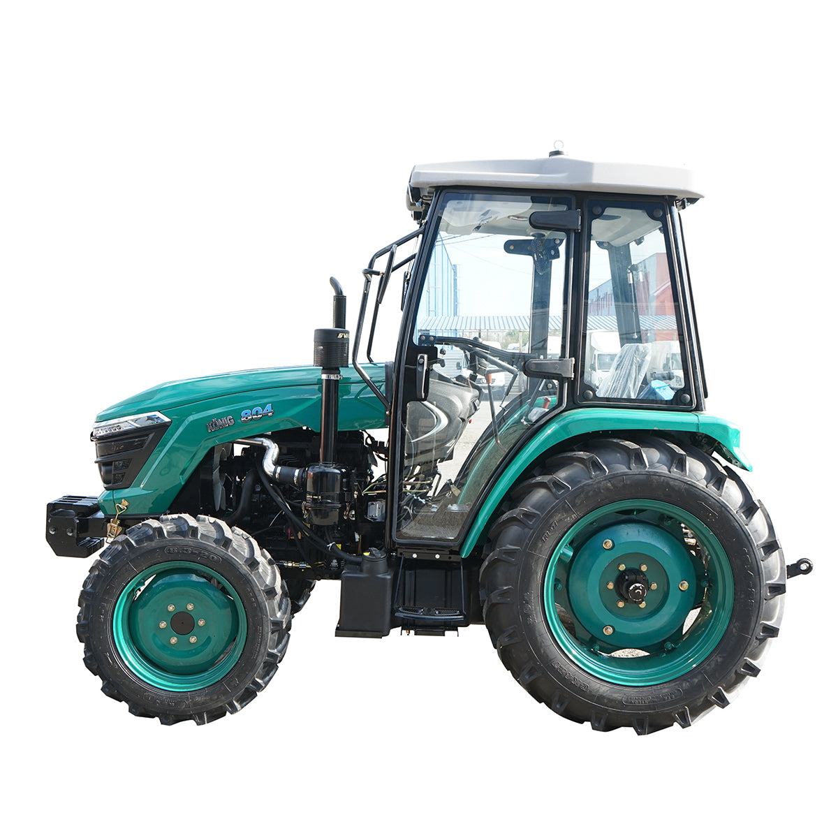 80HP tractor with closed cabin, YTO turbo engine, wheels 8.3-20/12.4-28 KONIG 804