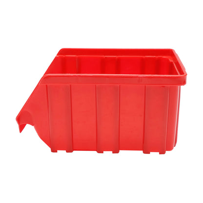Red plastic storage box 105x170x95mm