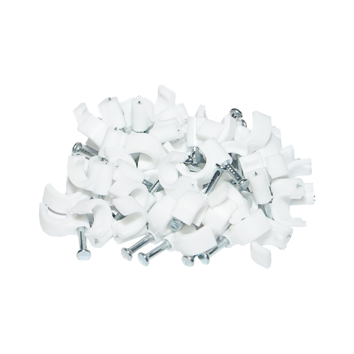 6mm plastic cable clip for fixing cables, 100 pcs