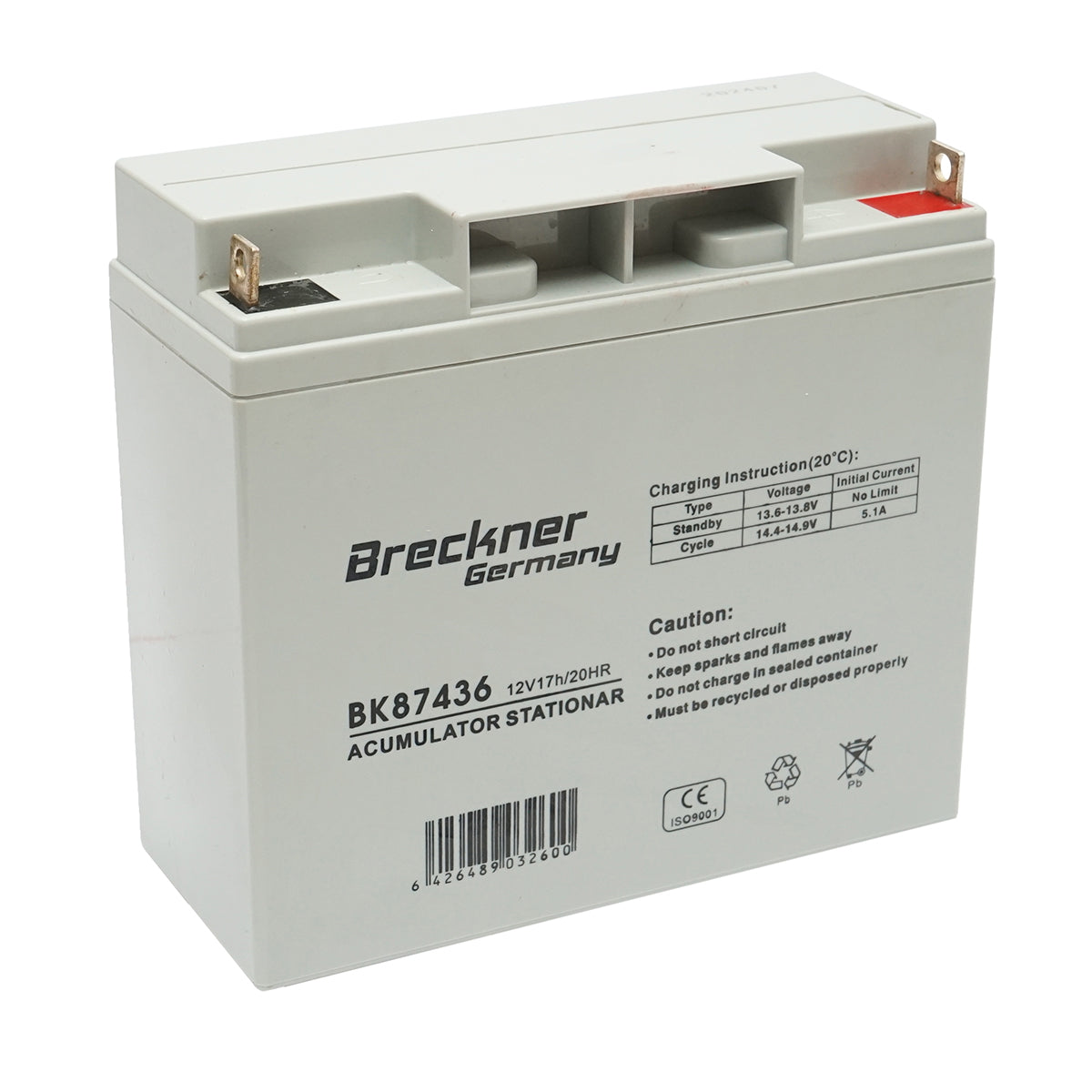 Battery for solar panel 12V, 17Ah-20Hr Breckner Germany
