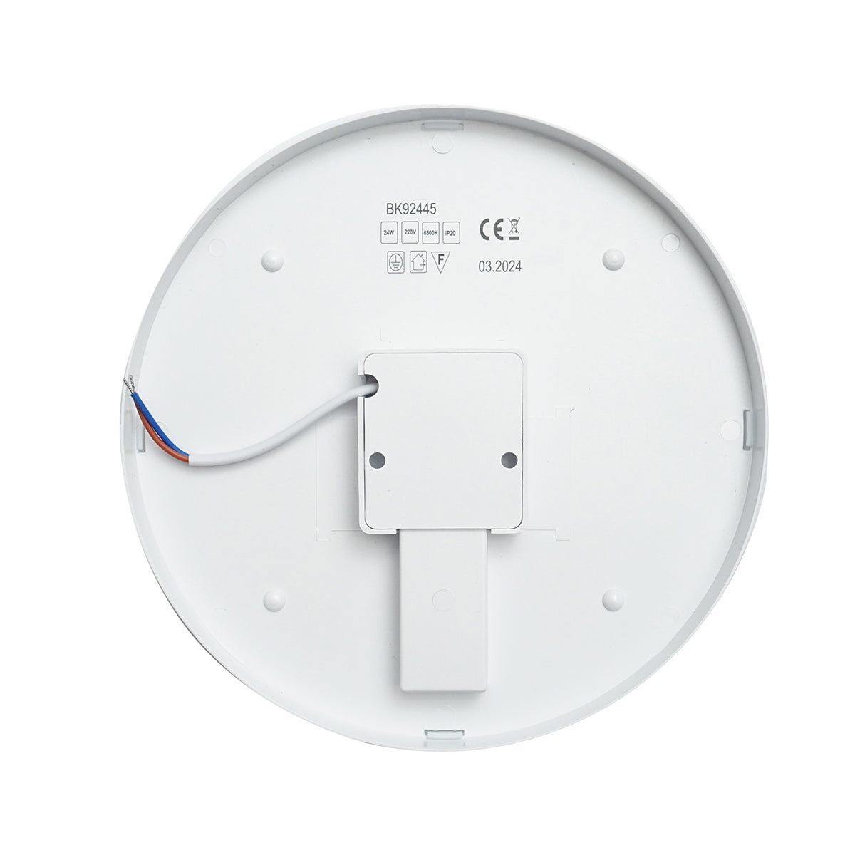 LED ceiling light 24W, 220V, IP20, 180 mm, round light body interior/exterior moisture-resistant Breckner German
