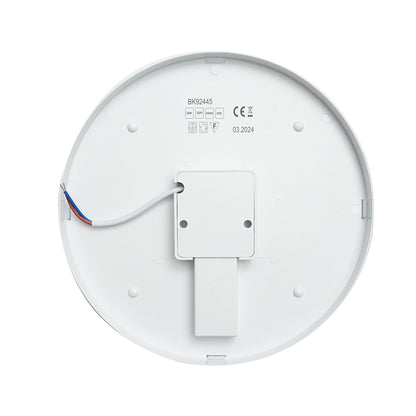 LED ceiling light 24W, 220V, IP20, 180 mm, round light body interior/exterior moisture-resistant Breckner German