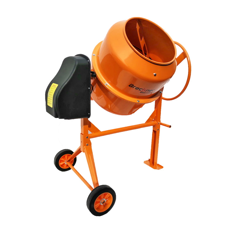 650W concrete mixer, tub volume 160L, gear and crown made of cast iron, 58Kg Breckner Germany
