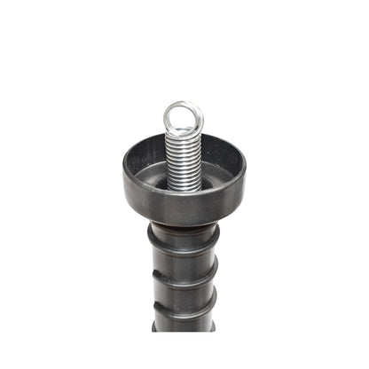 Black gate handle with hook and electric fence arc Breckner Germany