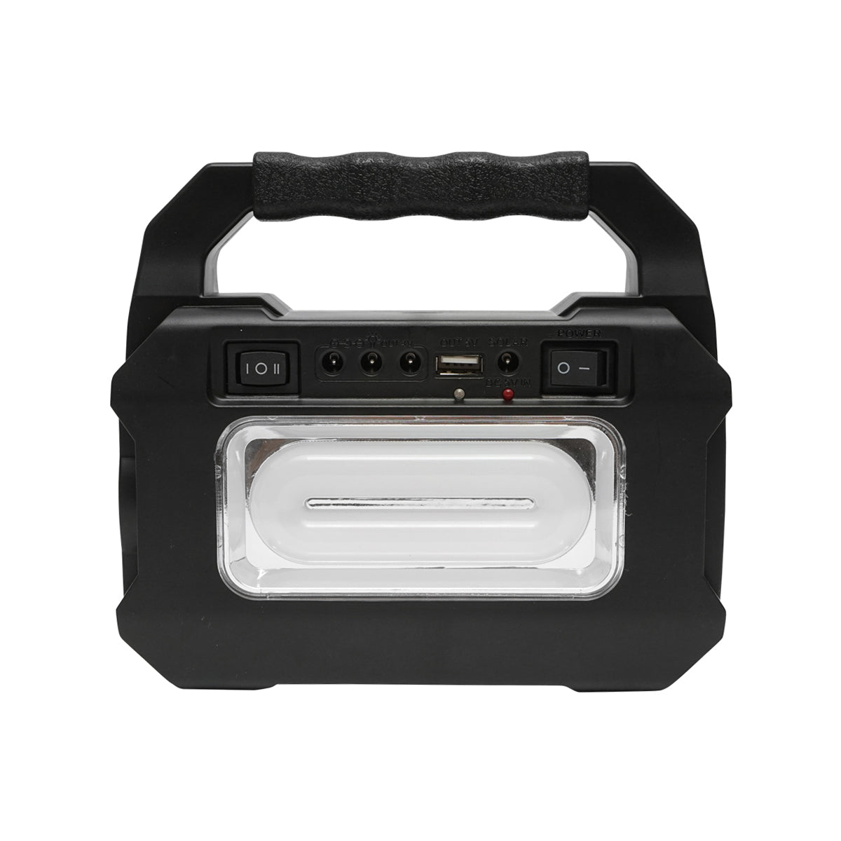 Portable LED lighting kit with 3 bulbs/projector, solar panel and 3.7V, 4500Ah battery for fishing camping GD-8080